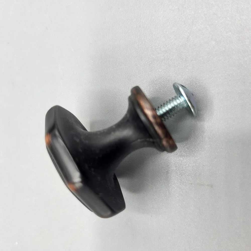 13 Octagonal Cabinet Knobs Oil Rubbed Bronze Finish For Drawers & Doors